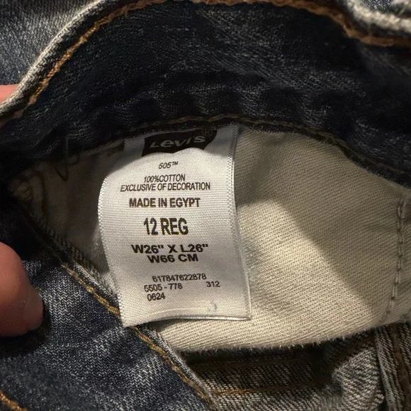 Levi's 505 straight Blue Denim Jeans - Picture 4 of 5